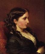 Franz Xaver Winterhalter Study of a Girl in Profile oil painting on canvas